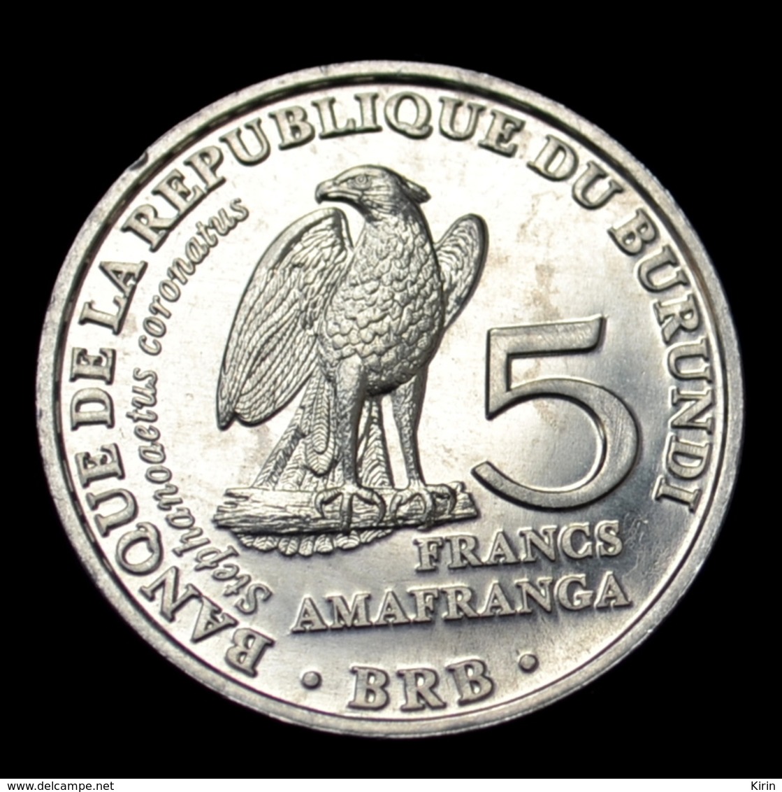 Burundi 5 Francs 2014. Stephanoaetus Coronatus, Km25 UNC Animal-eagle Coin. - Burundi