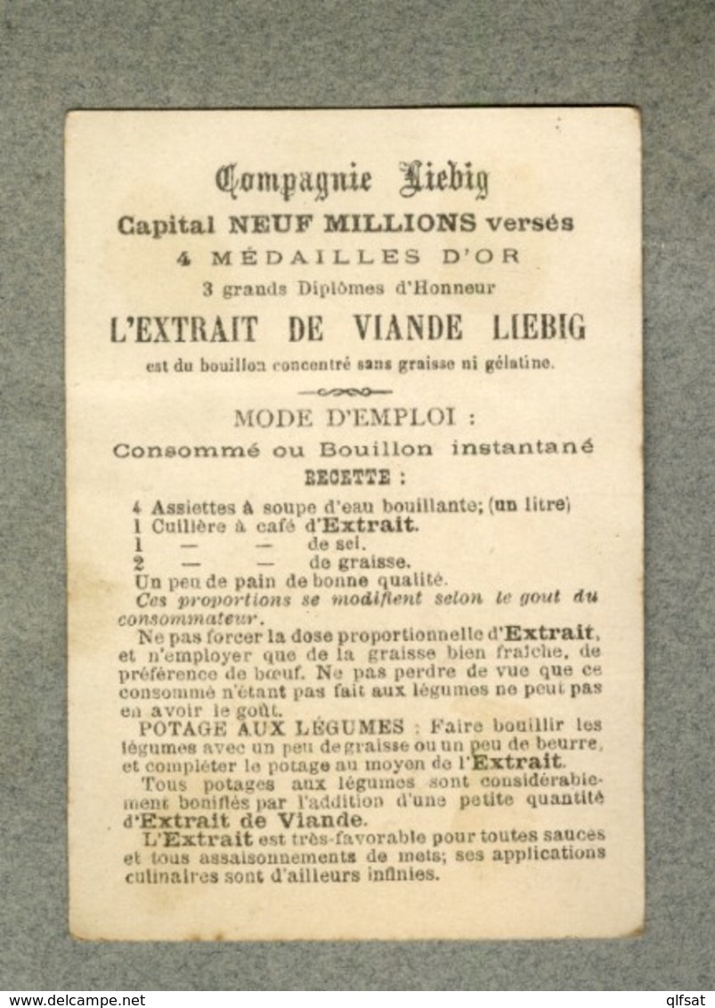 Chromo Liebig S 8 S8 NOBLE NOBILITY Capital 9 Millions R3 Rare MERTENS 1872  Victorian Trade Card - Liebig