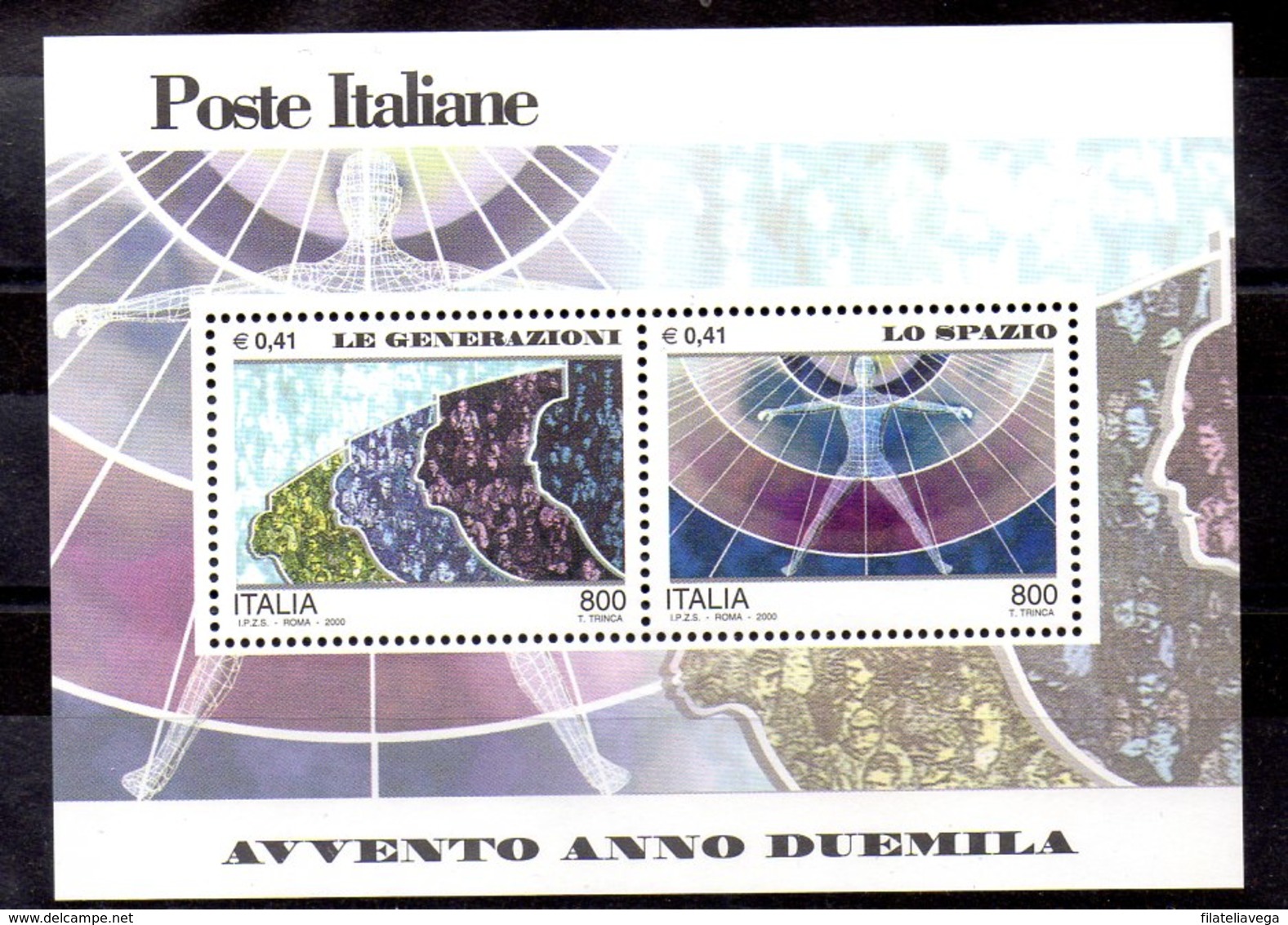 Hoja Bloque De Italia N ºYvert 26 ** - 2001-10:  Nuevos