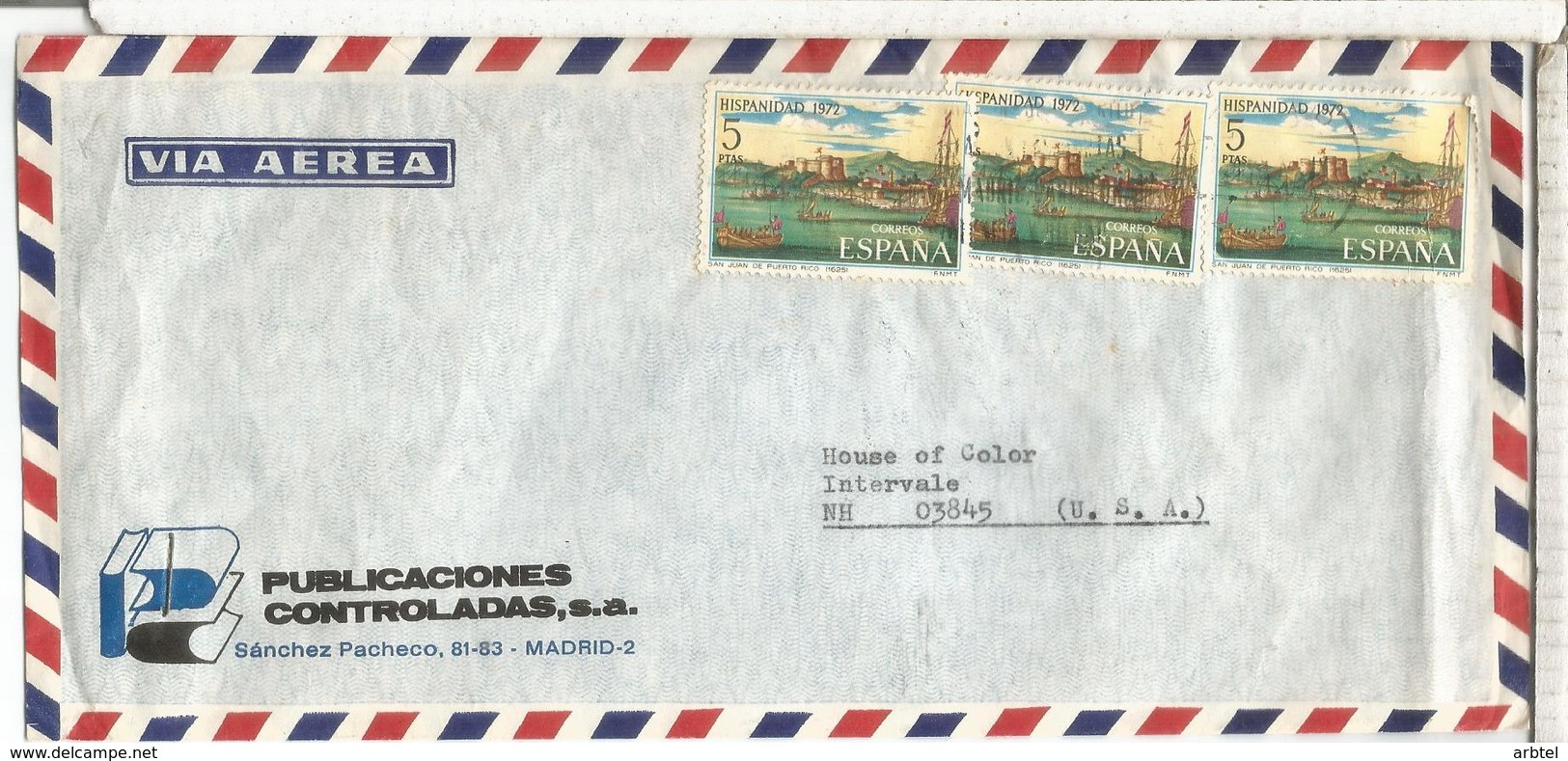 MADRID CC SELLOS HISPANIDAD SAN JUAN DE PUERTO RICO - Cartas & Documentos