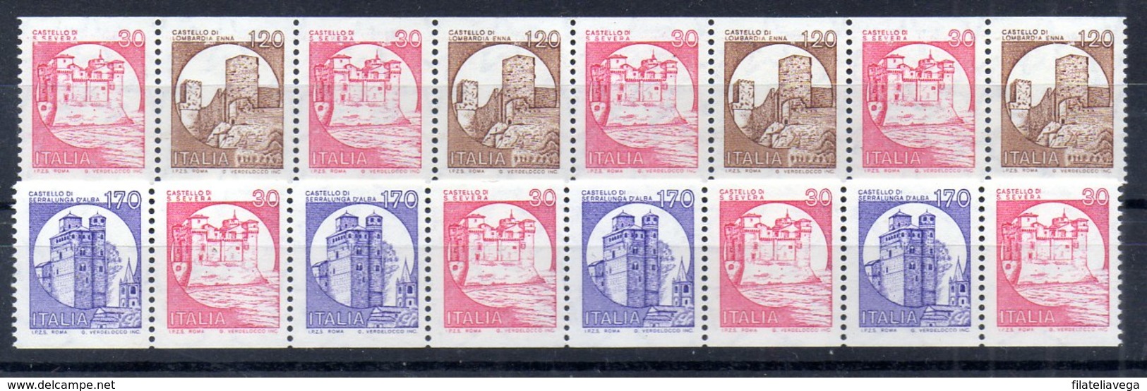 Tiras De Italia N ºYvert 1457a+1457b ** Con Numero Por Detras - 1971-80:  Nuevos