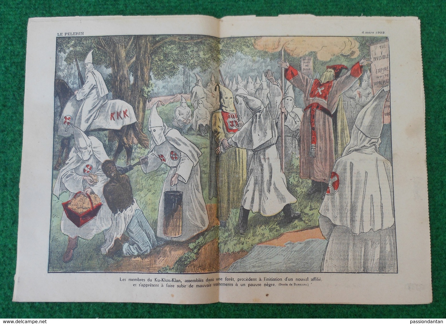 Revue Illustrée Le Pèlerin - Mars 1923 - Sauvetage Au Pont De Bonn - Réunion En Forêt De Membres Du Ku Klux Klan - Autres & Non Classés