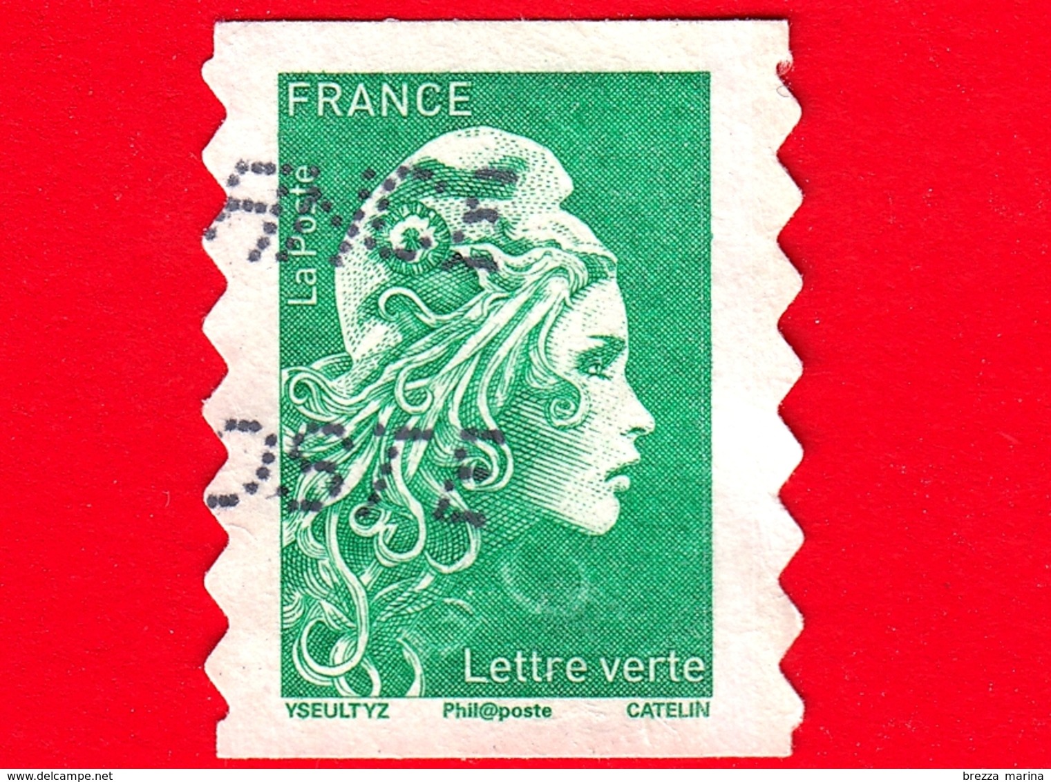 FRANCIA - Usato - 2018 - Marianne L'Engagée - (YZ Digan) - Lettre Verte - 2018-2023 Marianne L'Engagée