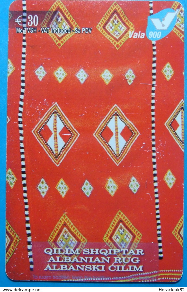 Kosovo Prepaid Phonecard, 30 Euro. Operator VALA, *Old Carpet*, Serial # 09......Second Edition - Kosovo