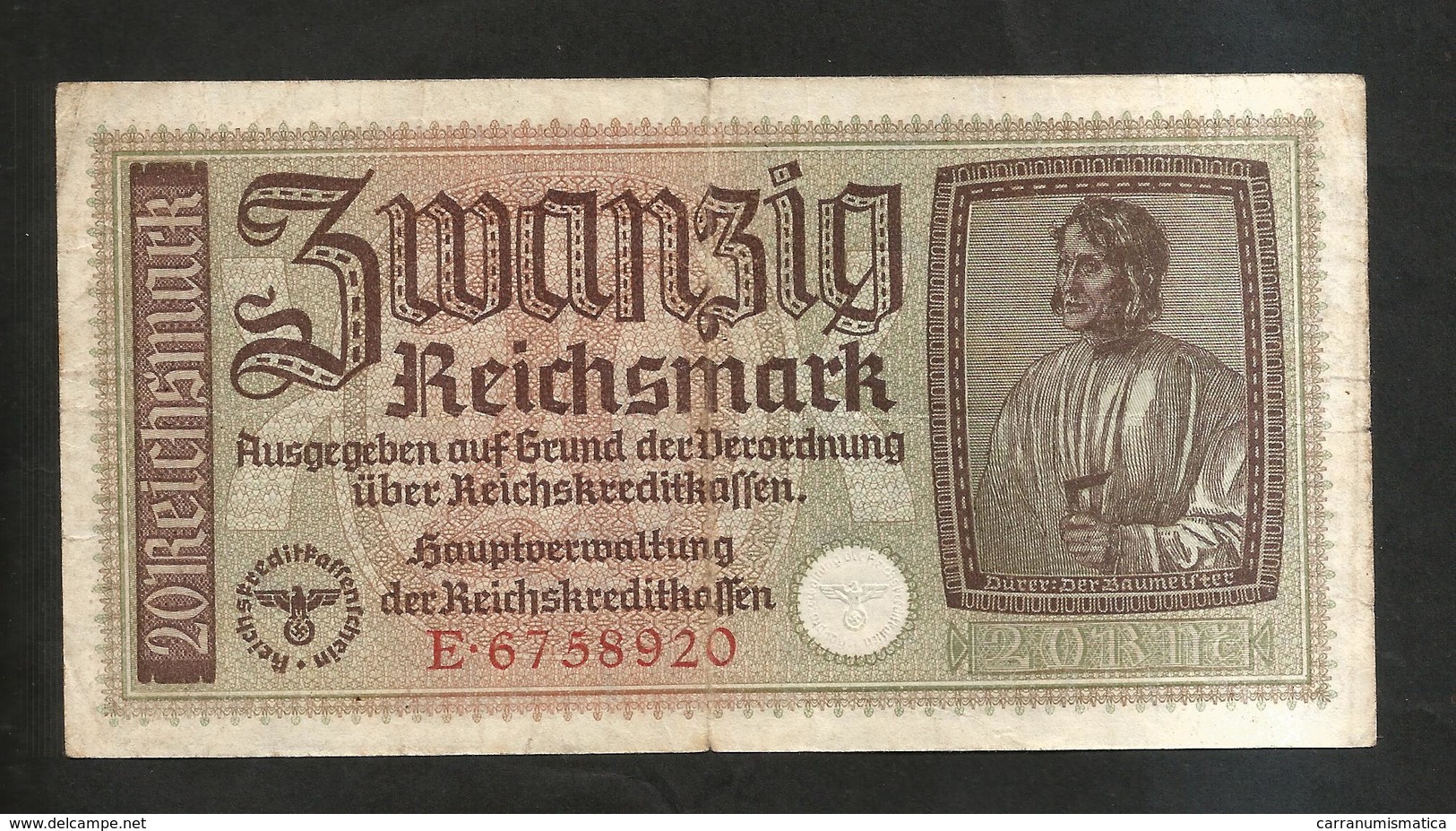 DEUTSCHLAND / GERMANY - 20 REICHSMARK (1940 -  1945) - WWII - 20 Reichsmark