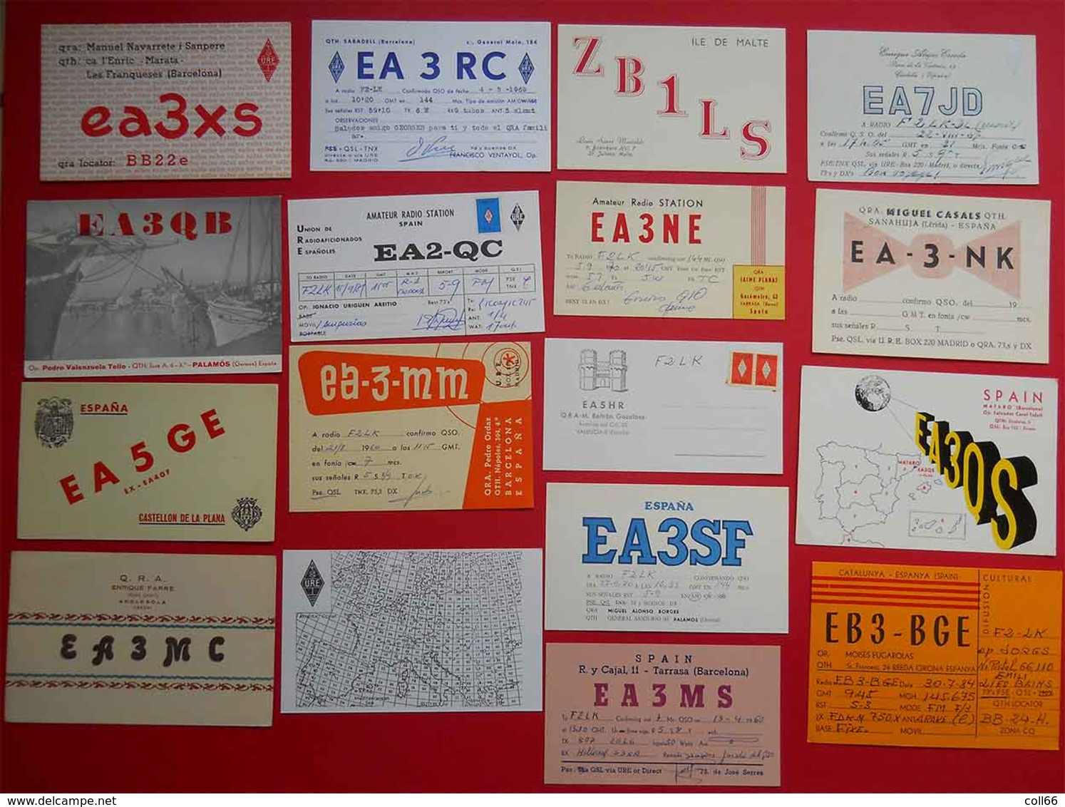 RARE Espagne Espana Spain Lot De 52 Cartes Radio-Amateur Radio Card Tarjetas De Radio-Ammateur Bont état & Catalogne - Altri & Non Classificati