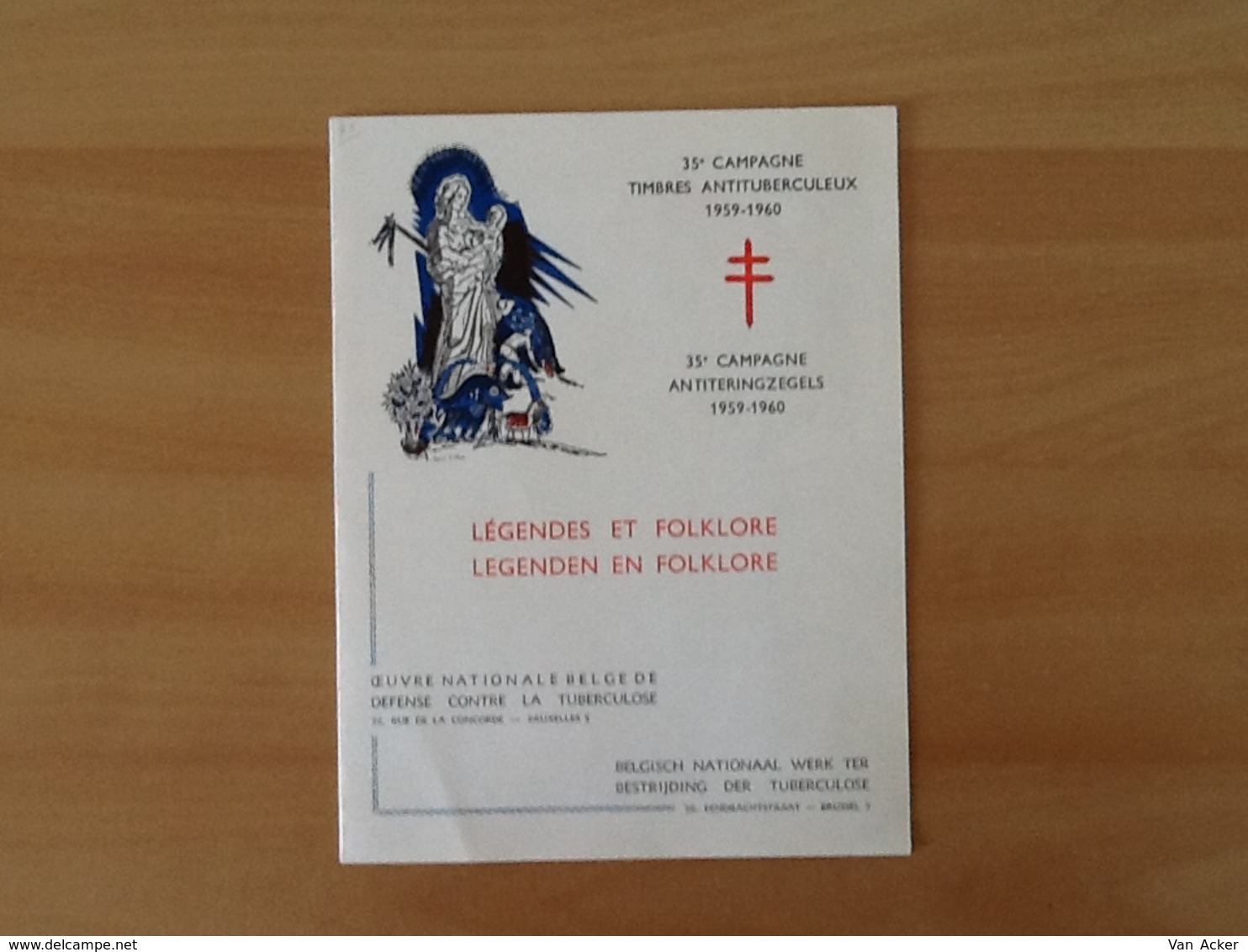 Nr.1114/1120 Antiteringzegels . Eerstedagafstempeling 5-12-59 Brussel. - Covers & Documents