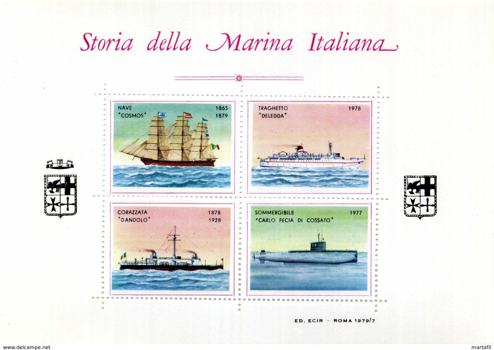 ERINNOFILIA / Storia Della Marina Italiana A Colori - Erinnofilia