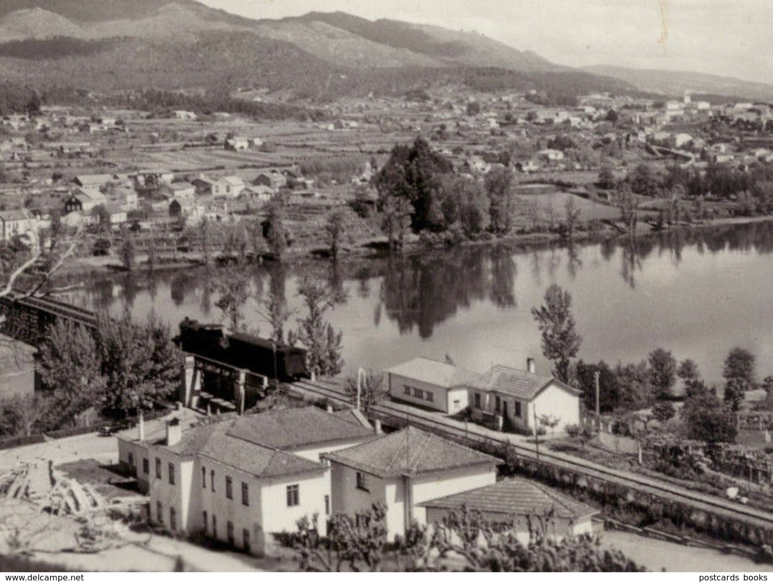 Postal Fotografico De VALENÇA Fronteira, Ponte, Comboio. Border To SPAIN - BRIDGE W/TRAM Douane. Vtg Postcard  PORTUGAL - Viana Do Castelo