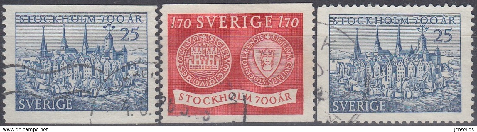 SUECIA 1953 Nº 376/77 + 376a  USADO - Usados