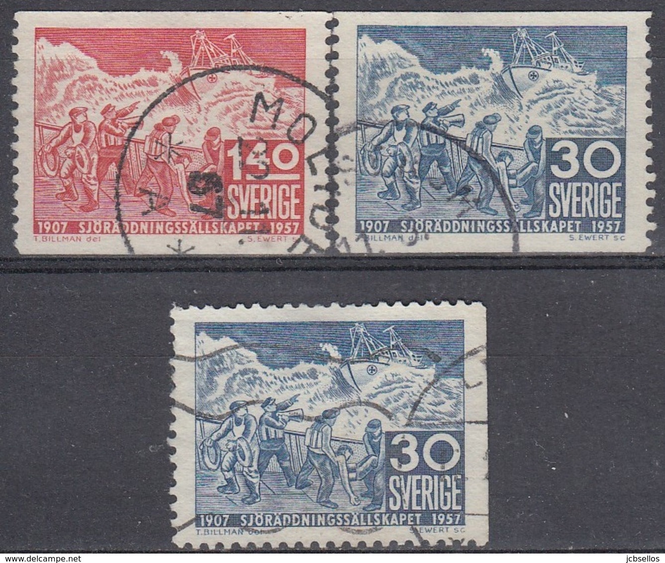 SUECIA 1957 Nº 414/15 + 414a  USADO - Usados