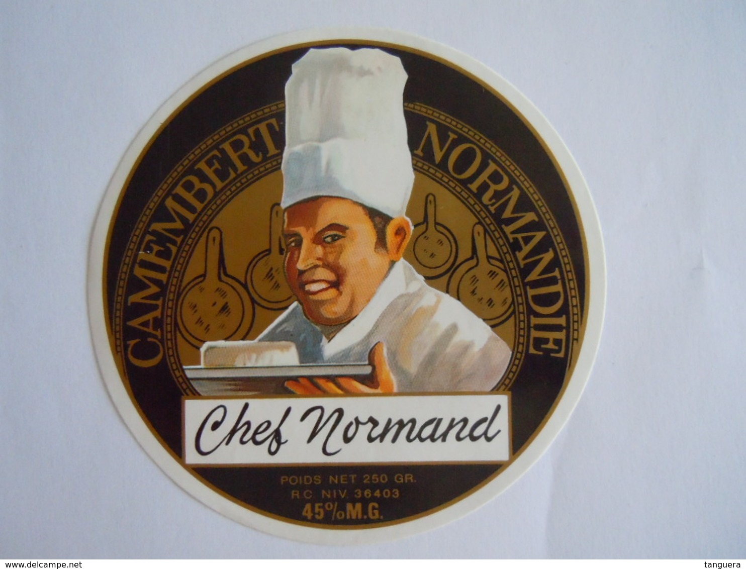 Etiket Etiquette Camembert Chef Normand 45% - Fromage