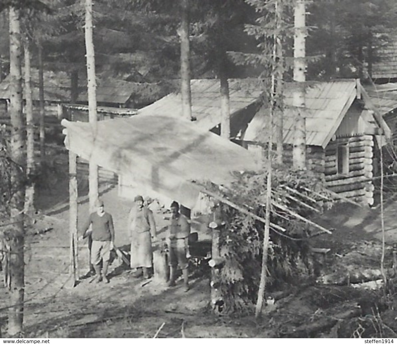 (1914-1918) Karpathen Bukowina  Regio  Suceava Czernowitz Waldlager   Karpathenkorps Allemande Photo Carte - Rumänien