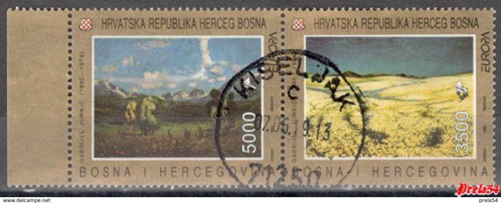 Bosnia Croatian Post -  EUROPA 1993 Used Pair - Bosnia And Herzegovina