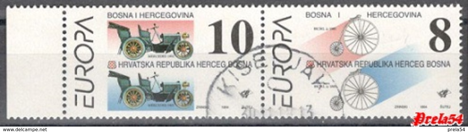 Bosnia Croatian Post -  EUROPA 1994 Used Pair - Bosnia Herzegovina