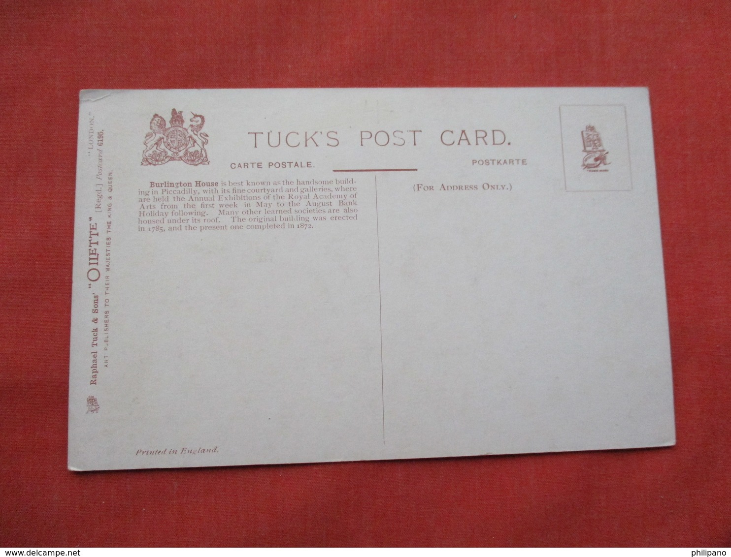 Tuck Series  Royal Academy    England > London   Ref  3469 - Other & Unclassified