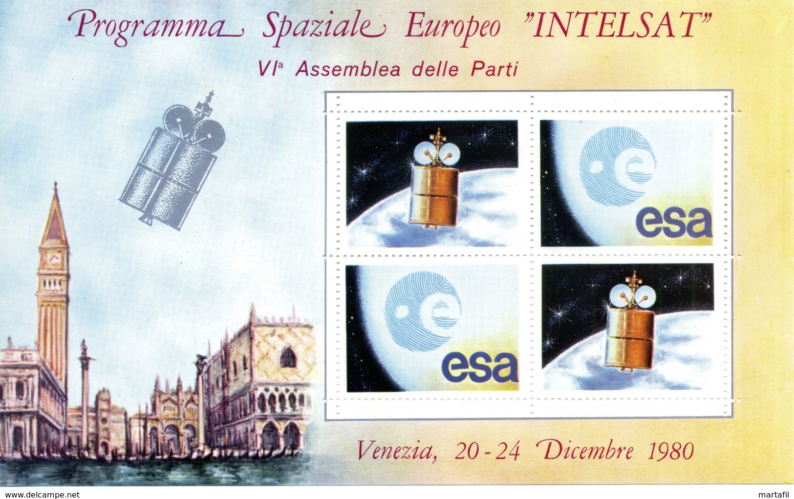 ERINNOFILIA / Programma Spaziale Europeo INTELSAT 1980 - Erinnofilia