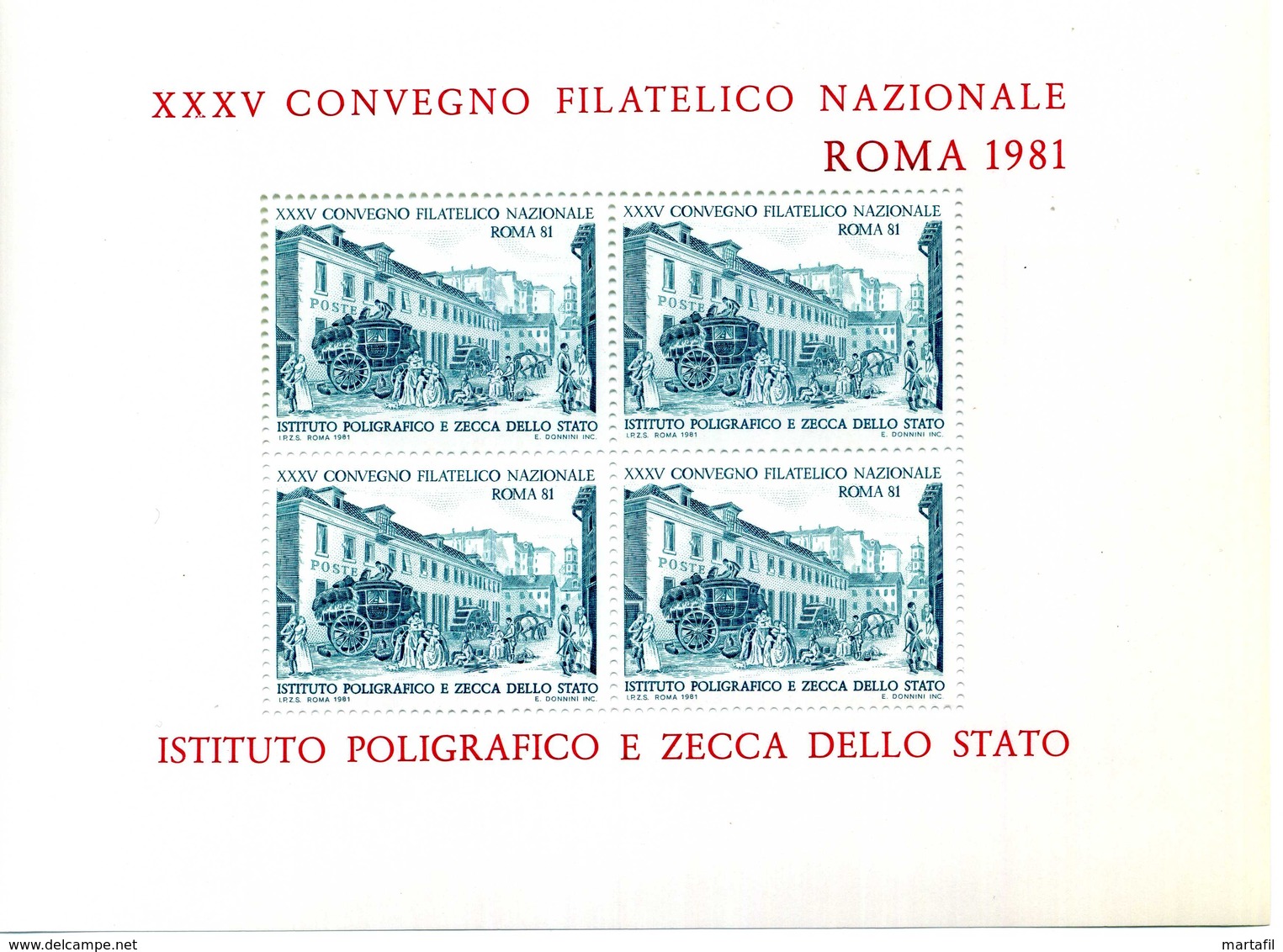 ERINNOFILIA / XXXV Convegno Filatelico Nazionale ROMA 1981 - Erinnofilia