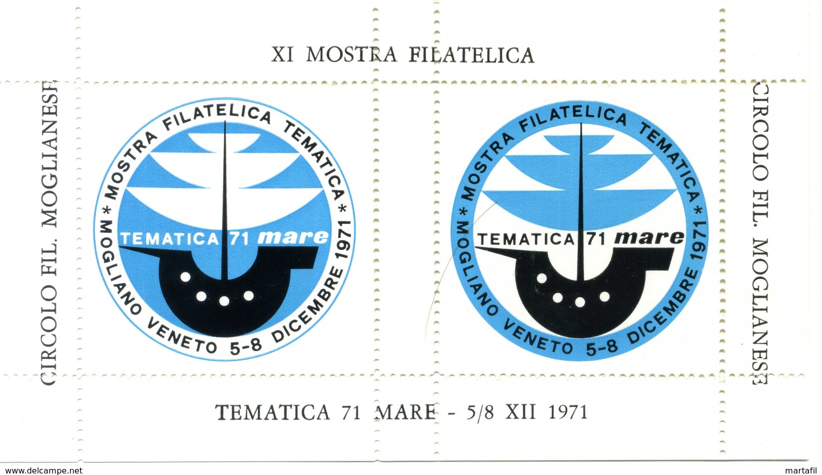 ERINNOFILIA / XI Mostra Filatelica Tematica 71 Mare - Erinnofilia