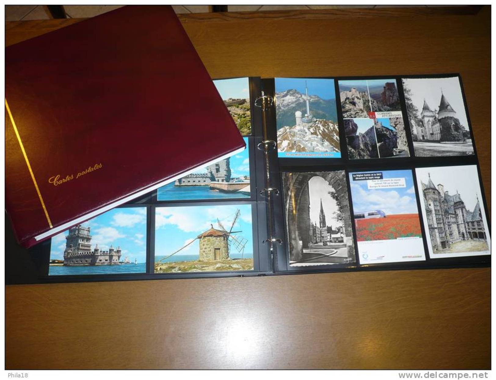 CLASSEUR ALBUM POUR 240 CARTES POSTALES FOND NOIR CP Modernes-  PV CONSEILLE 54.90 Euro  PROMO 20 FEUILLES CARTE POSTAL - Non-classés