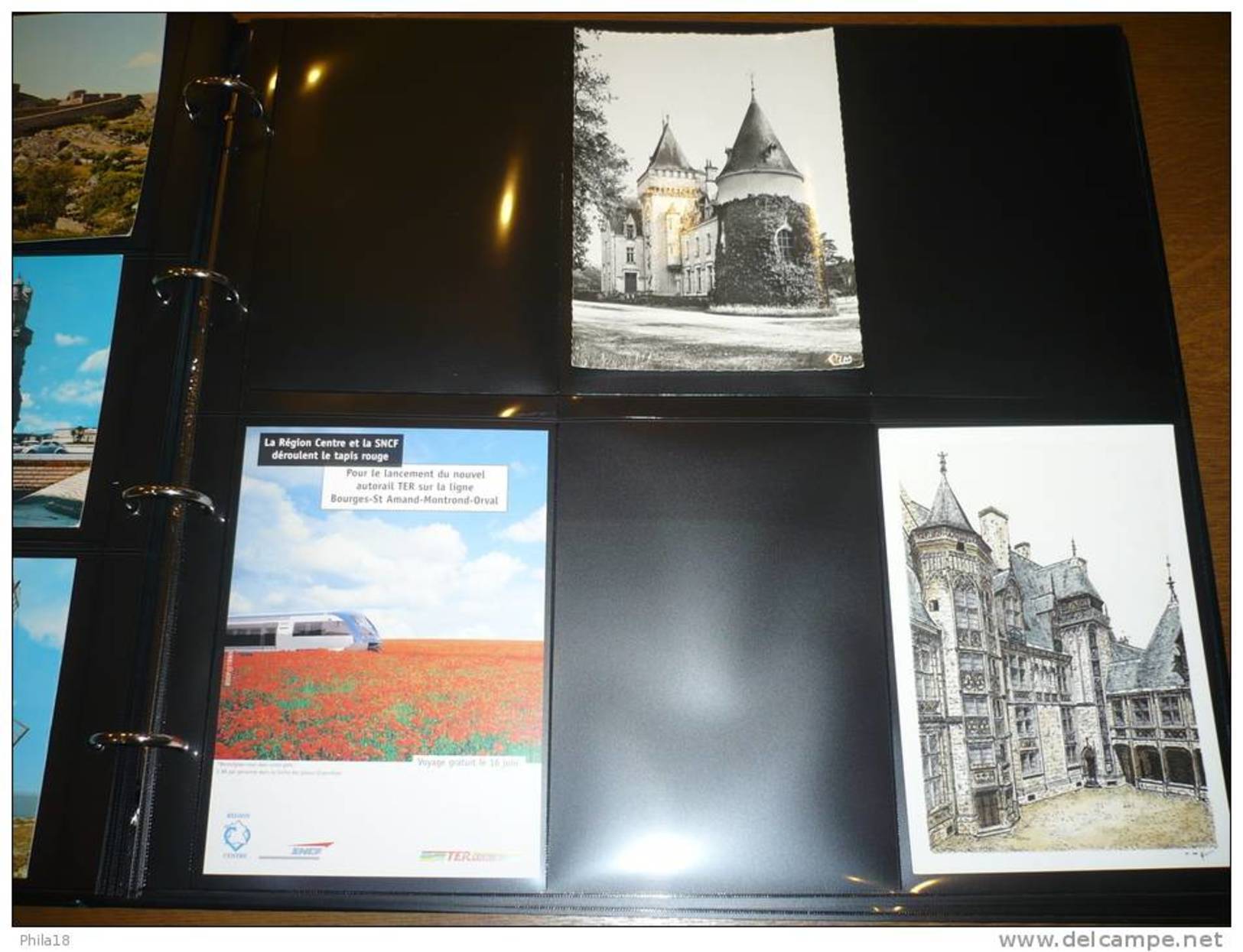 CLASSEUR ALBUM POUR 240 CARTES POSTALES FOND NOIR CP Modernes-  PV CONSEILLE 54.90 Euro  PROMO 20 FEUILLES CARTE POSTAL - Non-classés