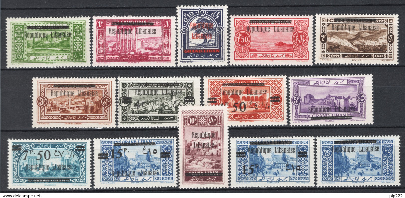 Gran Libano 1927 Y.T.84/97 */MH VF/F - Unused Stamps