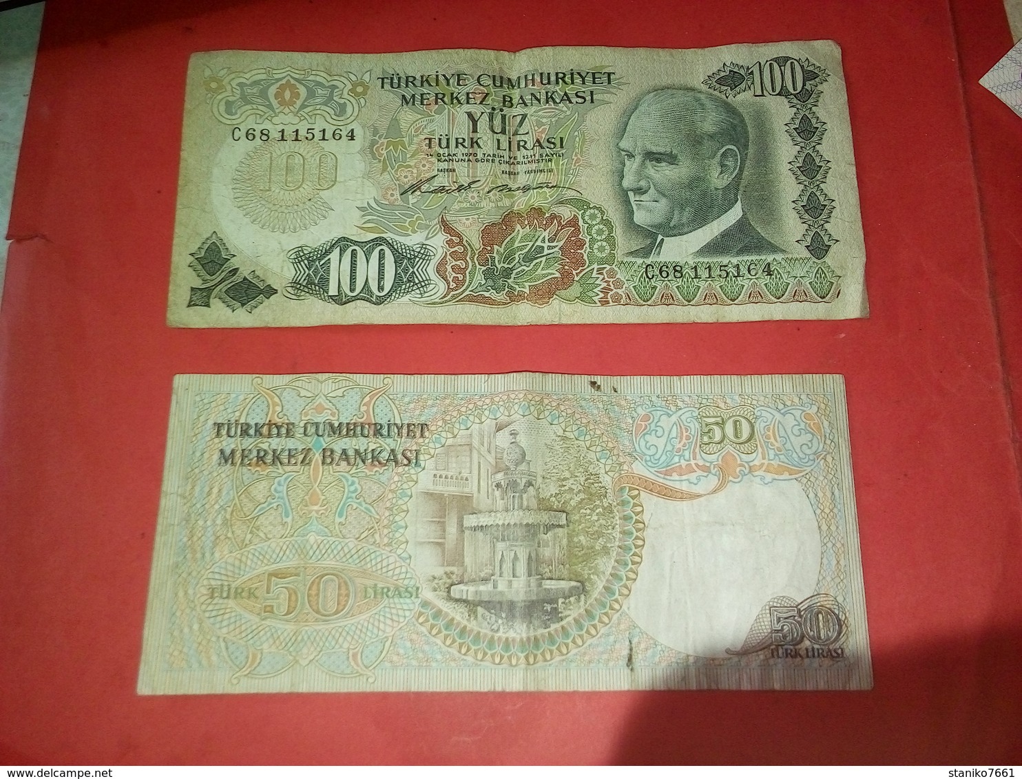 2 BILLETS DE 100 ET 50 TURC LIRASI 1970 VOIR PHOTOS - Turquie