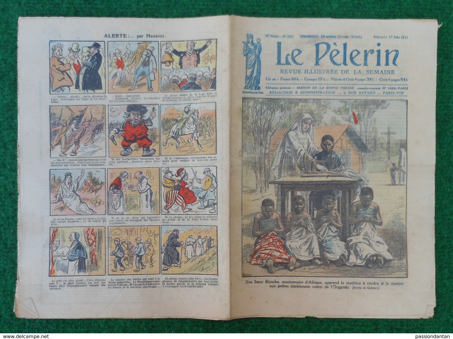 Revue Illustrée Le Pèlerin - Juin 1923 - Le Président Millerand Reçoit Au Mont Saint-Odile Une Délégation De Prêtres - Autres & Non Classés