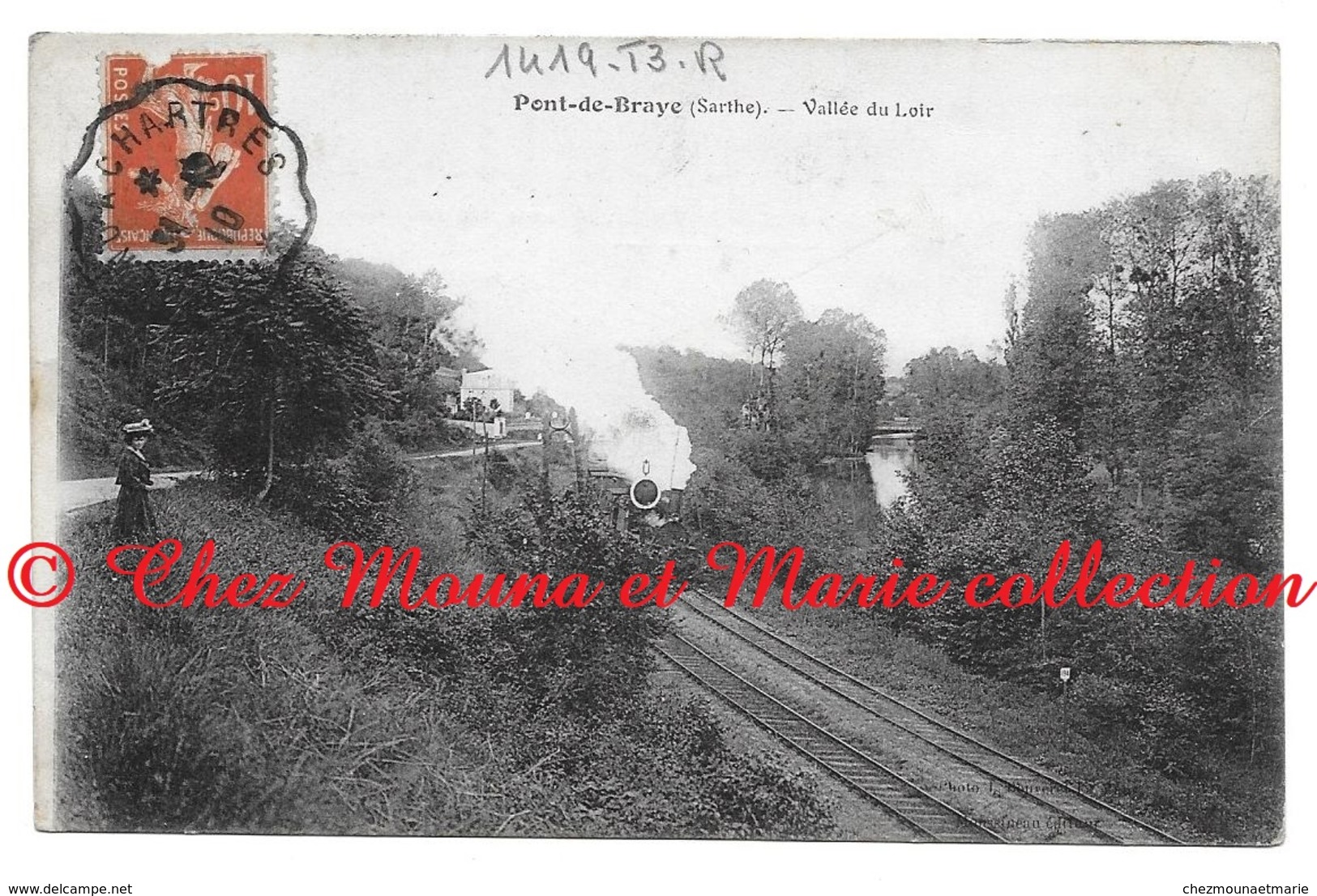 PONT DE BRAYE VALLEE DU LOIR - TRAIN  - PICQUOT MONTREUIL - CPA - Autres & Non Classés