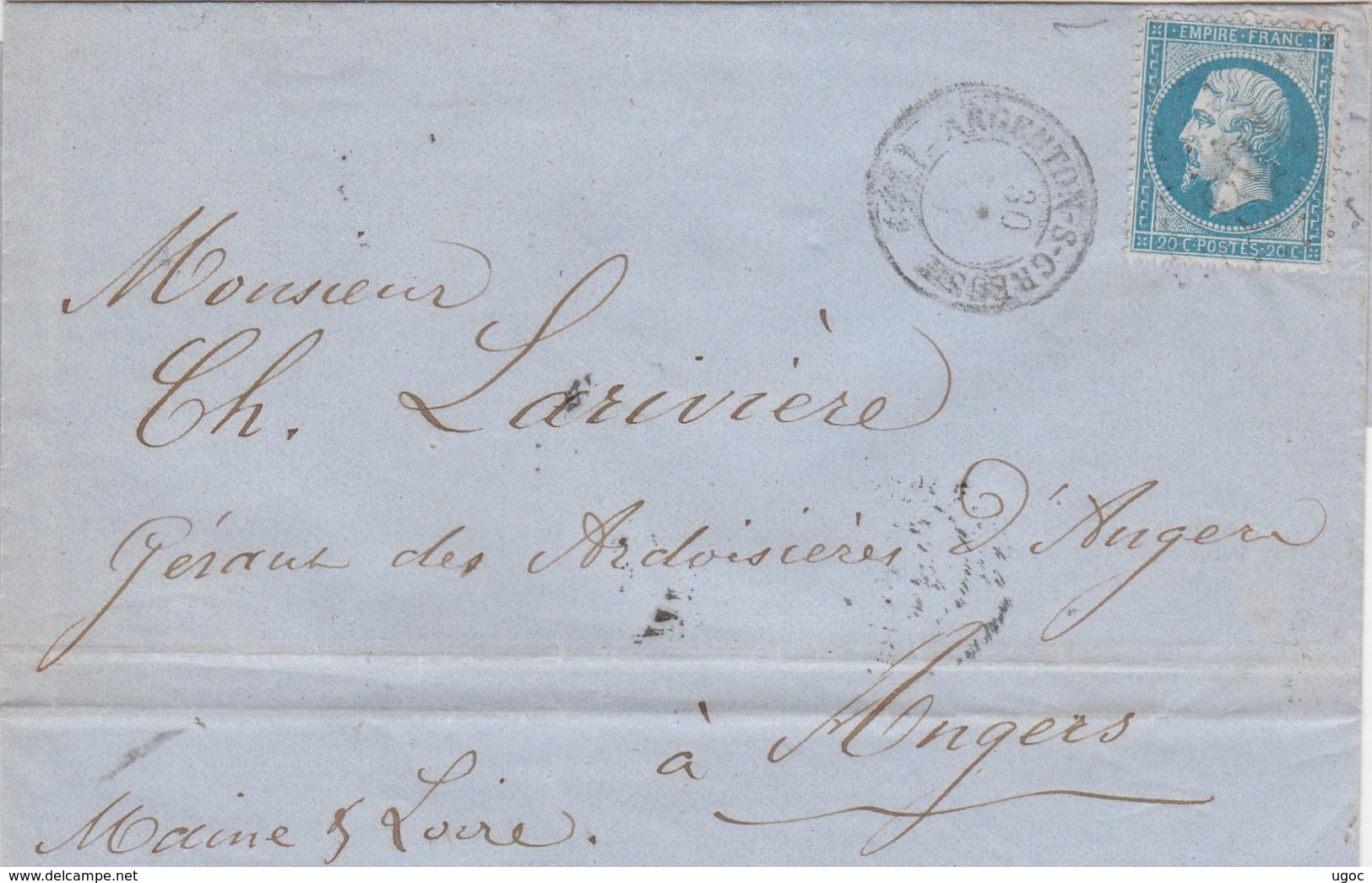 TIMBRE Sur Lettre - 023 - 1862 Napoleon III