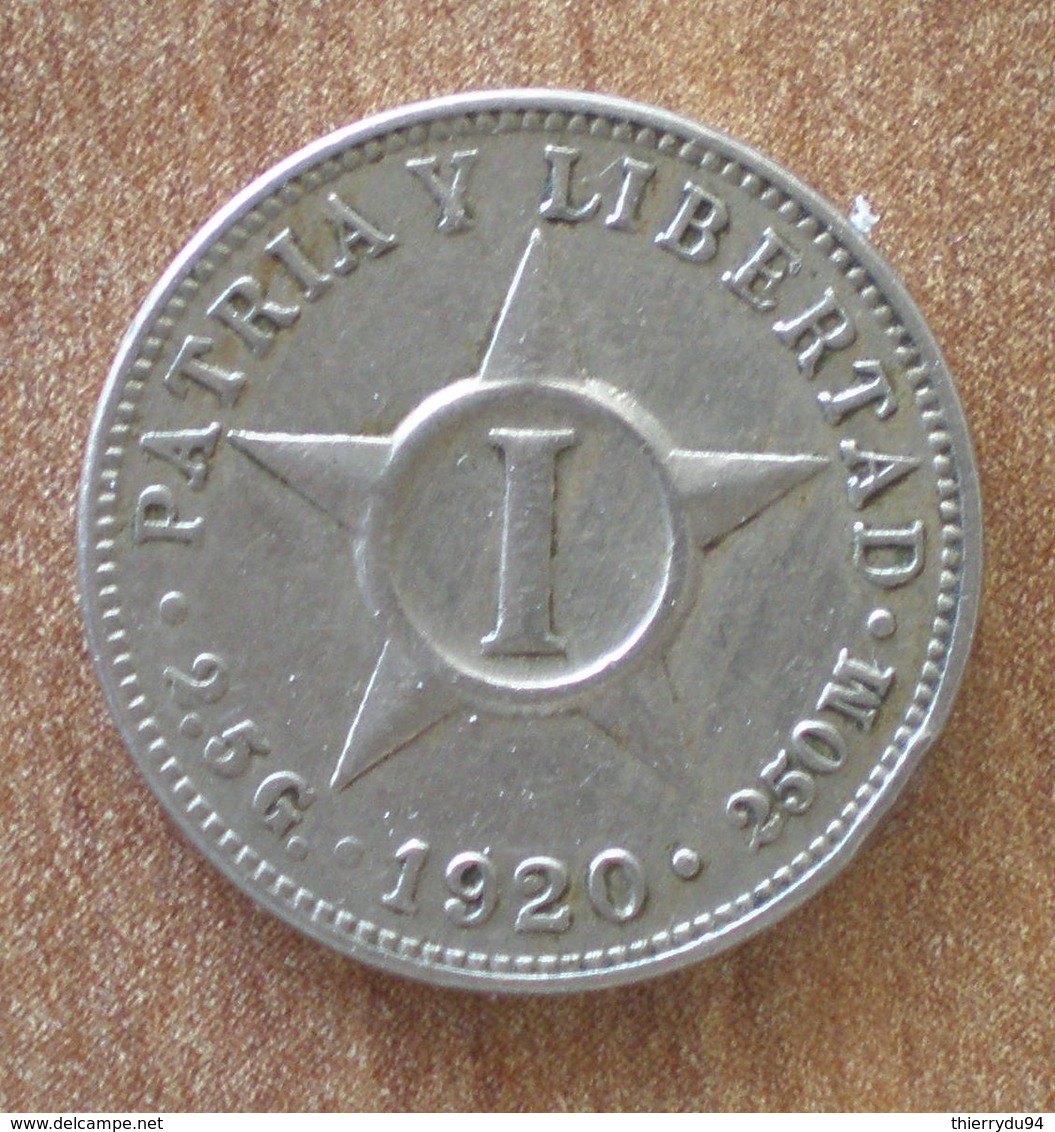 Cuba 1 Centavo 1920 Centavos Cent Pesos Peso Bitcoin Paypal OK - Cuba