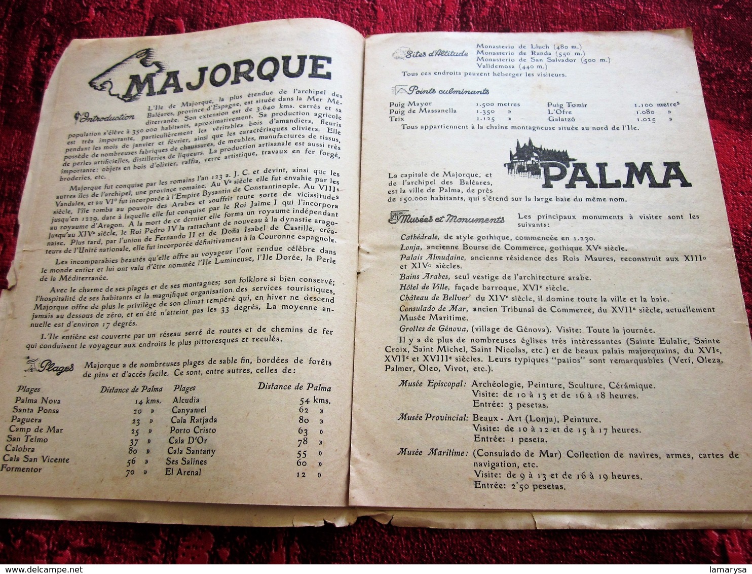 1955 MALLORCA ESPANA ILES BALÉARES PLANO TURISTICO  GUÍA PANTALLA TURÍSTICA-EXCURSIONES AUTOCAR -PROGRAMA PALMA - Cuadernillos Turísticos