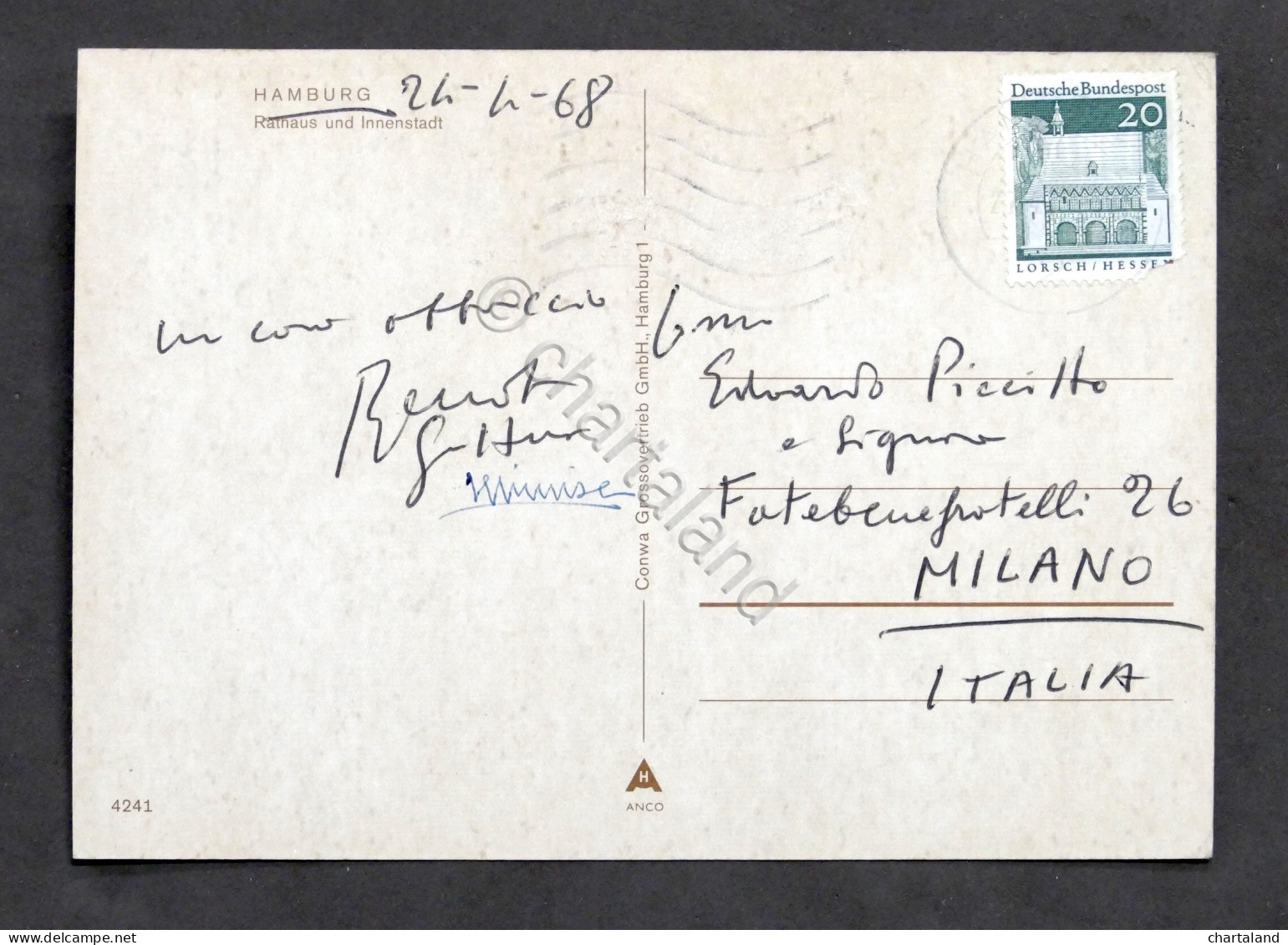 Cartolina Con Autografo Di Renato Guttuso E Moglie Mimise - 1968 - Altri & Non Classificati