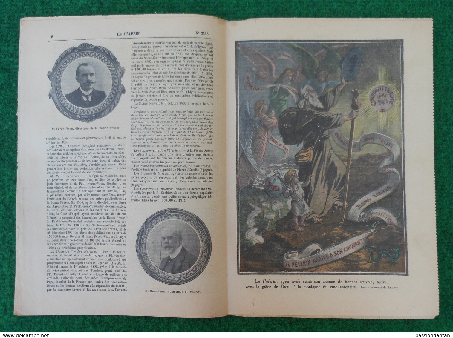 Revue Illustrée Le Pèlerin - Juillet 1923 - Les Noces D'or Du Pèlerin - Arrivée à La Montagne Du Cinquantenaire - Autres & Non Classés