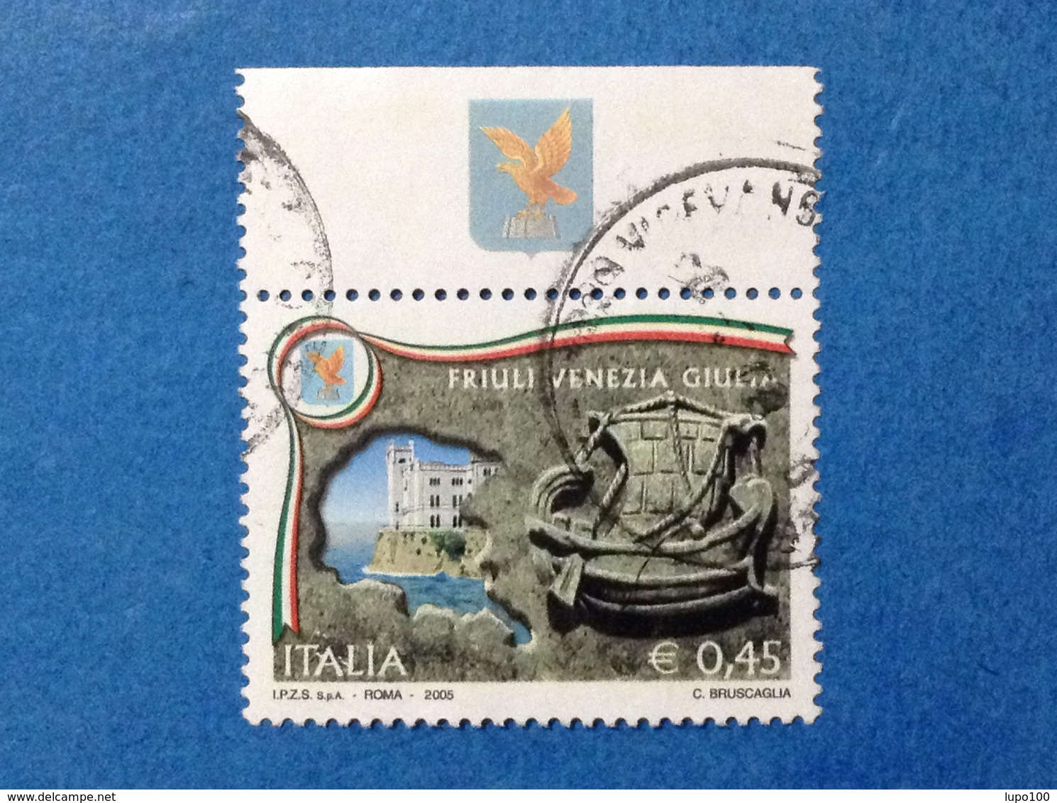 2005 ITALIA REGIONI REGIONE FRIULI VENEZIA GIULIA CON APPENDICE BANDELLA FRANCOBOLLO USATO STAMP USED - 2001-10: Usati