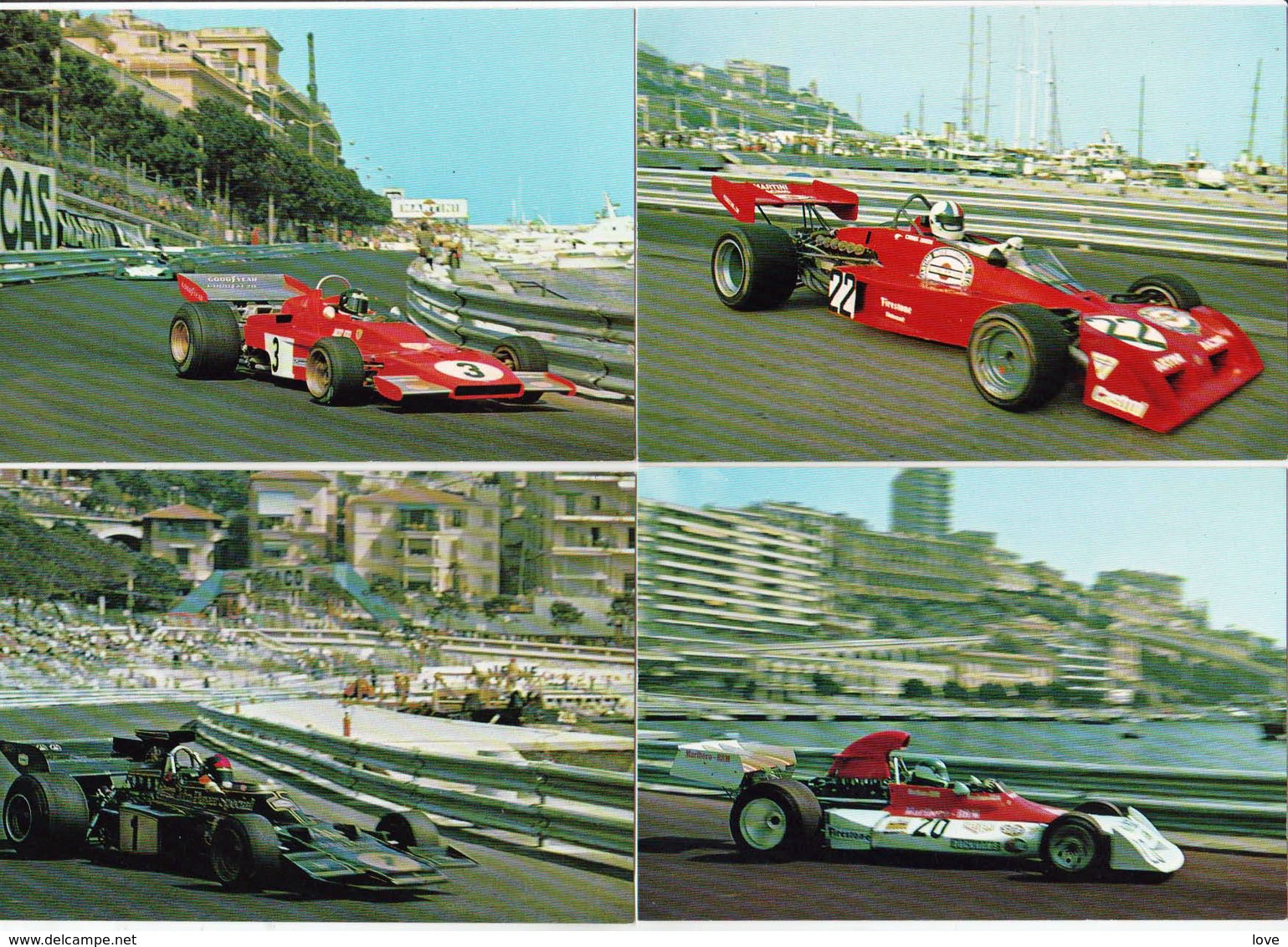 MONACO: Grand Prix De Monaco, Courses Automobiles. Bon Lot De 22 Cartes Entre 1972/1987. Détails Au Verso - Collections & Lots