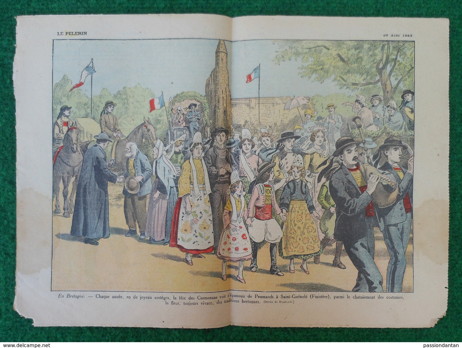 Revue Illustrée Le Pèlerin - Août 1923 - La Fête Des Cormorans Entre Penmarch Et Saint-Guénolé En Bretagne - Autres & Non Classés