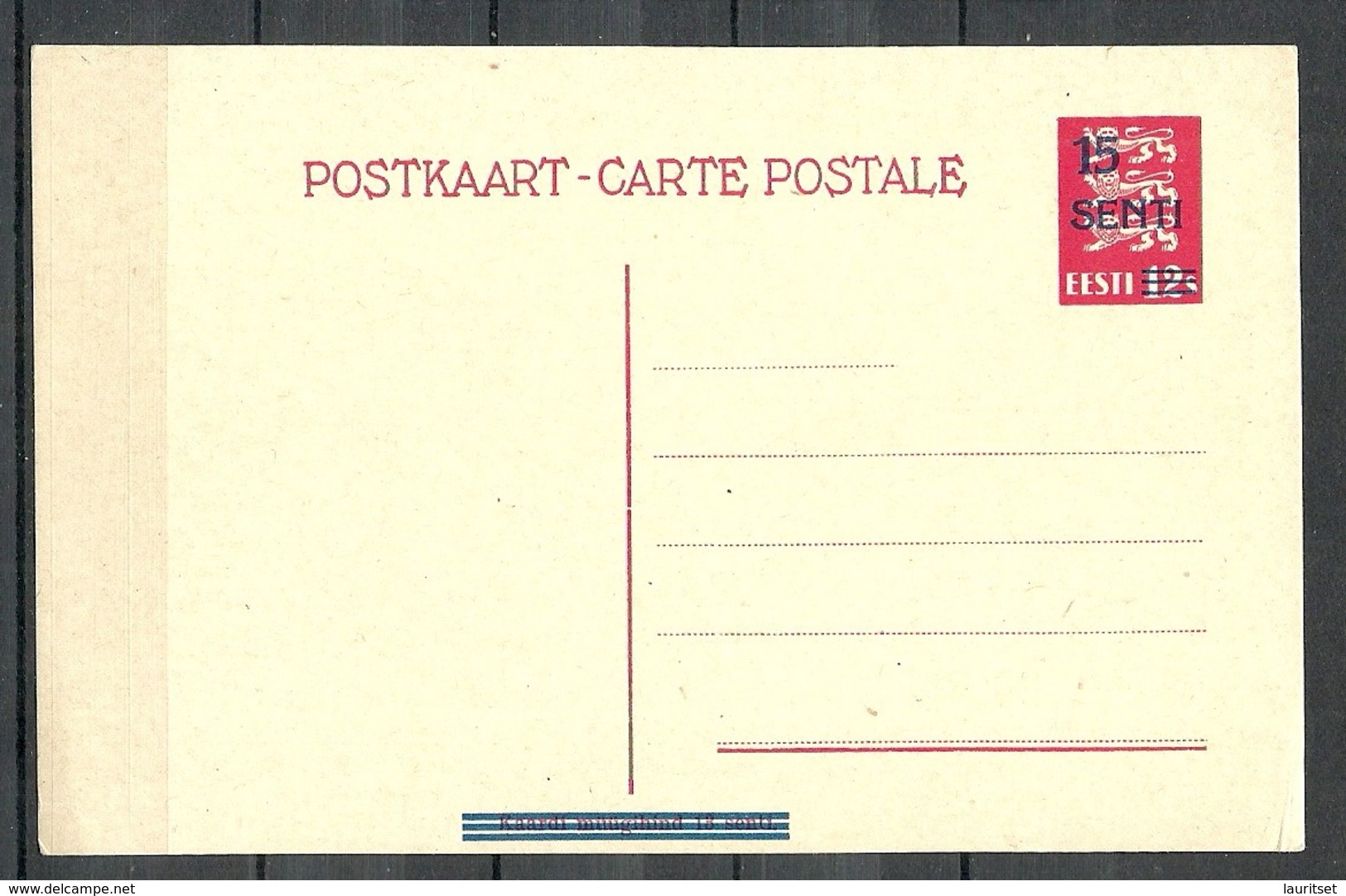 Estland Estonia 1932-1935 Postal Stationery Ganzsache Sauber Ungebraucht/unused - Estland