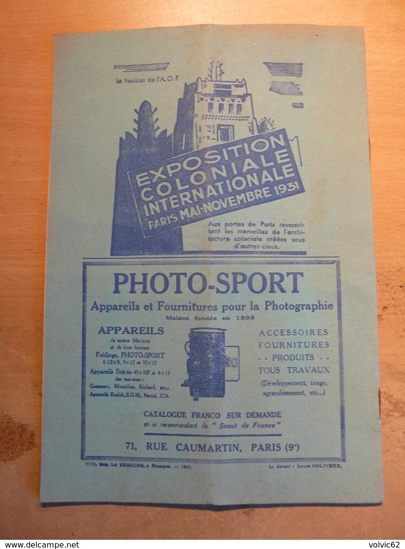 Revue scout de France 137 1931 Doumer feu saint jean indochine paul coze canada vie en region
