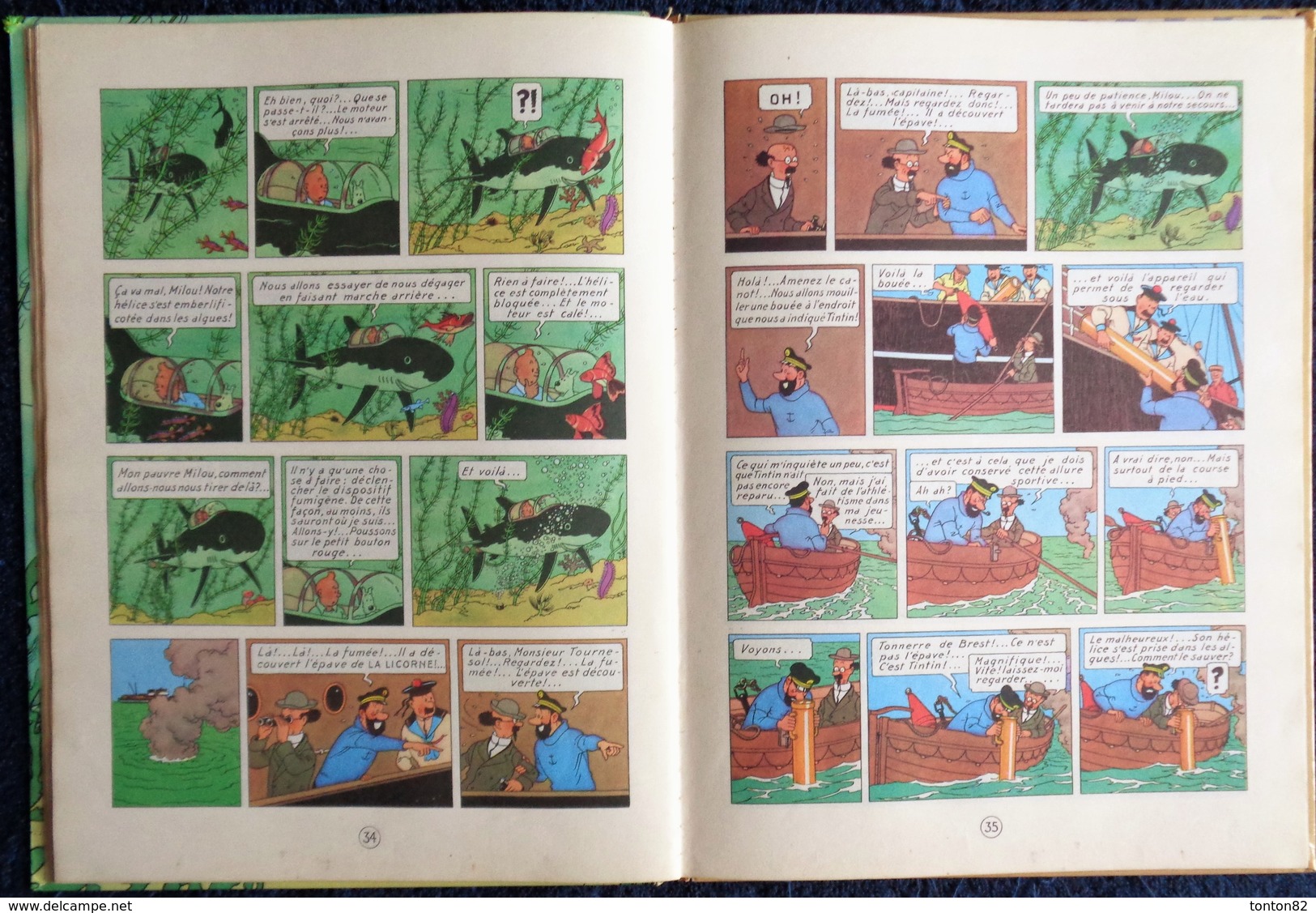 Hergé - Les Aventures de Tintin ( 12 ) - Le Trésor de Rackham le Rouge - Casterman - ( 1966 ) .