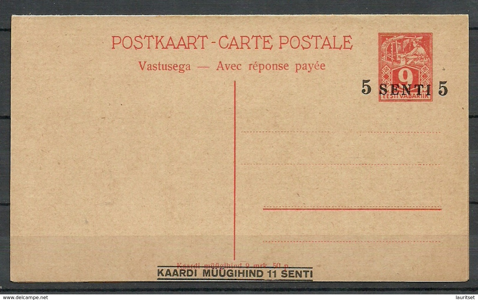 Estland Estonia 1928/29 Postal Stationery Mit Antwortteil With Response Part Ganzsache Sauber Ungebraucht/unused - Estonie