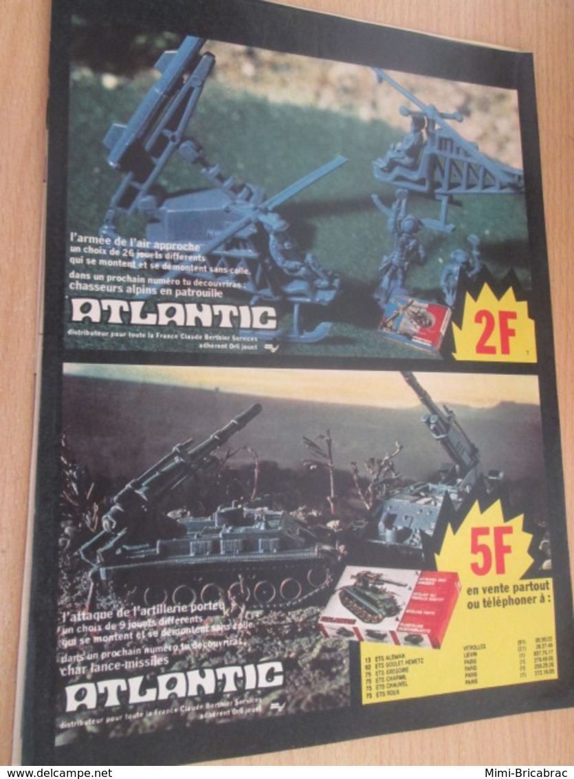 SPI2019 Pour  Collectionneurs  PUBLICITE Années 60/70 : FIGURINES ATLANTIC  Format Page A4 Issu De Revue Tintin 1976 - Militaires