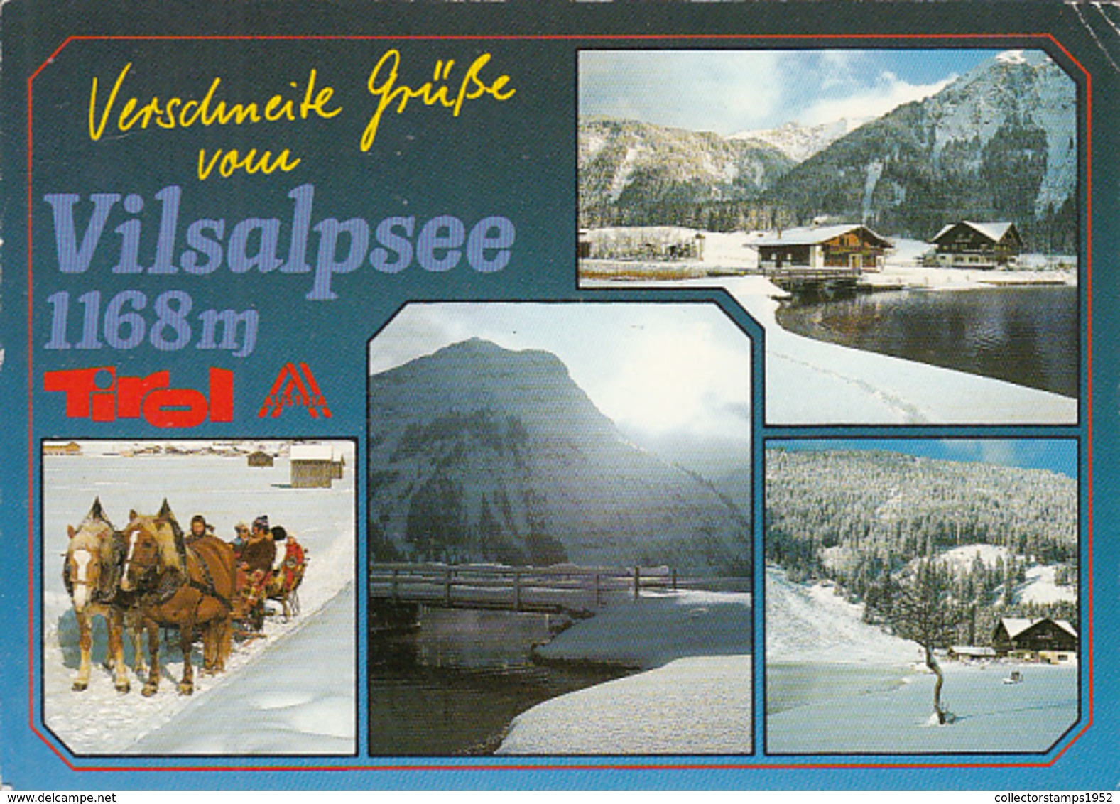 80502- VILSALPSEE LAKE, CHALET, HORSE SLED, MOUNTAINS - Vils