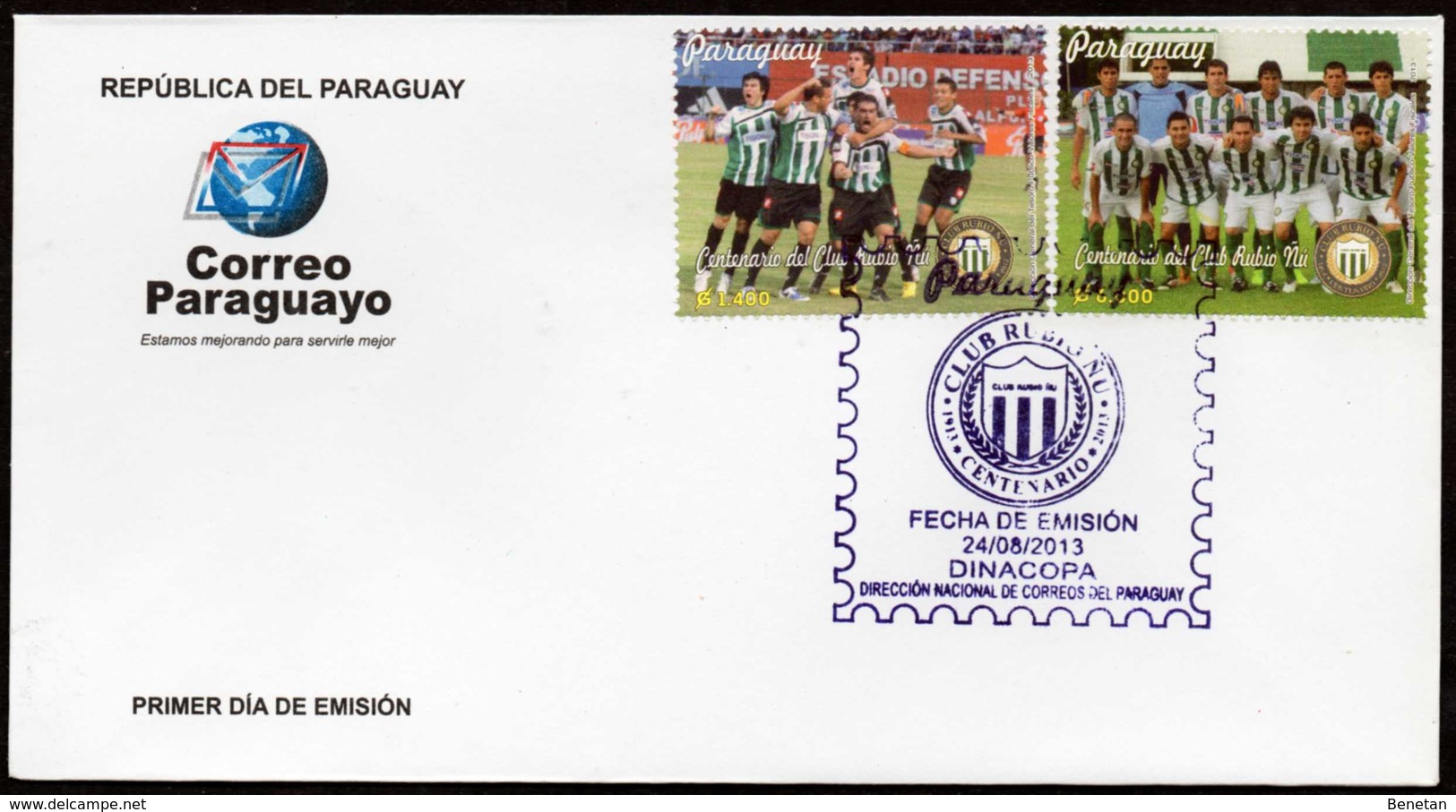 Paraguay Rubio Nú Football Soccer 2013 FDC - Paraguay