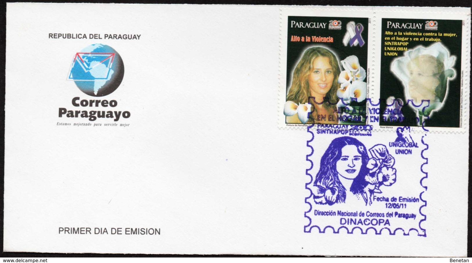 Paraguay Violence Against Women 2011 FDC - Paraguay