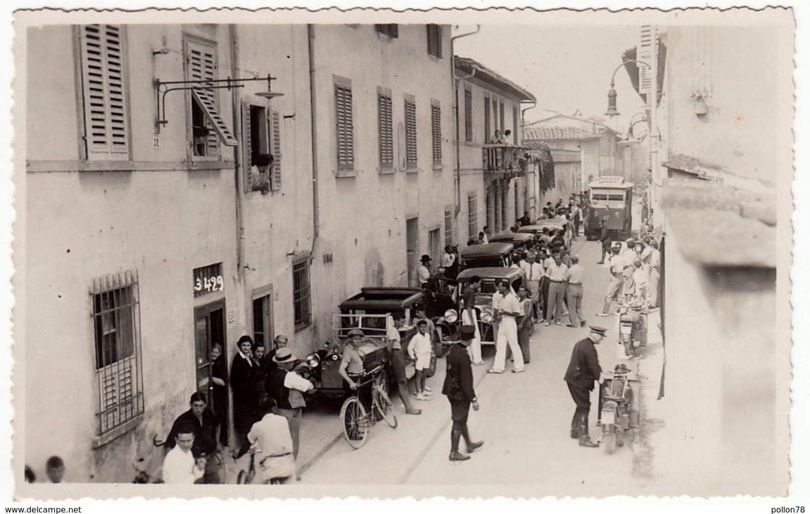 FOTOGRAFIA - CICLISMO ANTEGUERRA - CORSA CICLISTICA - COPPA GABRIELLA ZUCCHI - AUTOMOBILI - CARS - Vedi Retro - Ciclismo