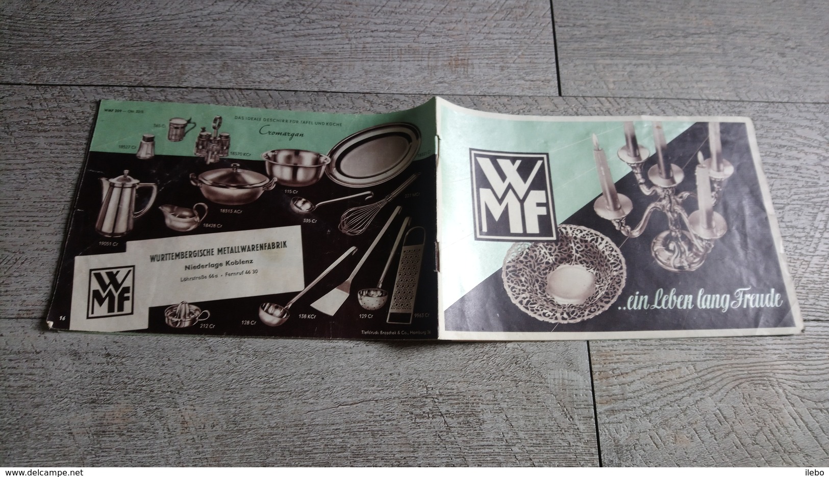 Catalogue WMF Wurttembergische Metallwarenfabrik Koblenz Vaisselle Tarif Joint 1952 - Innendekoration