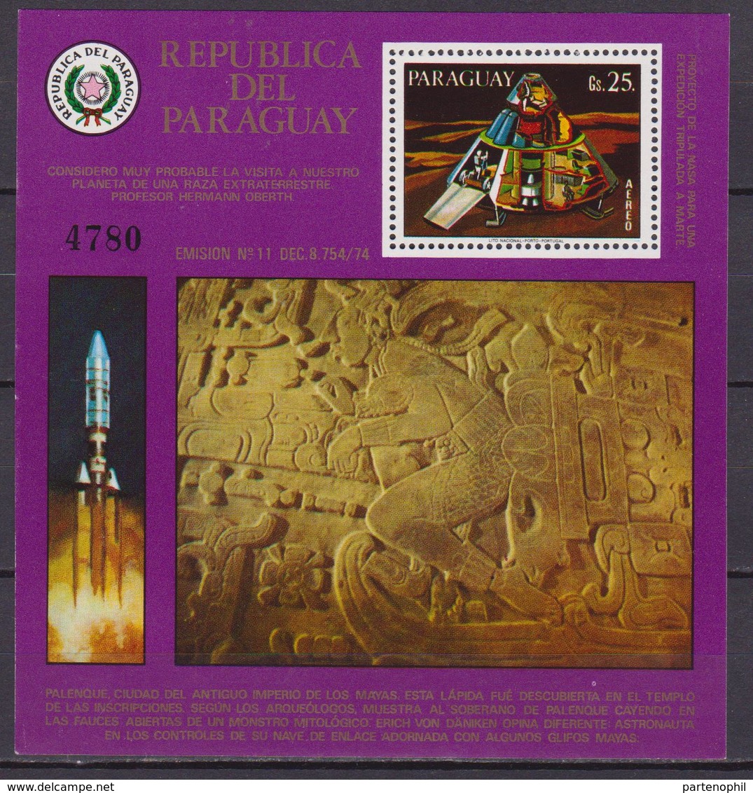 Paraguay  UFO Space Sheet MNH - Sud America