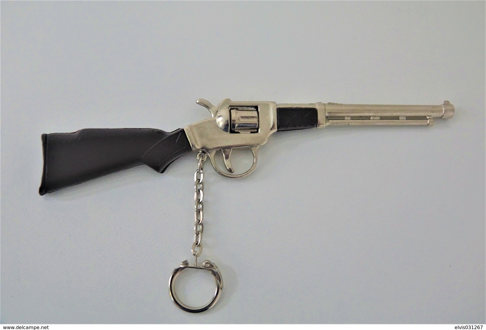 Vintage TOY GUN :  VICTORY - L=19,0cm - Keychain 1960s-70s - Keywords : Cap - Cork Gun - Rifle - Revolver - Pistol - Tin - Armes Neutralisées