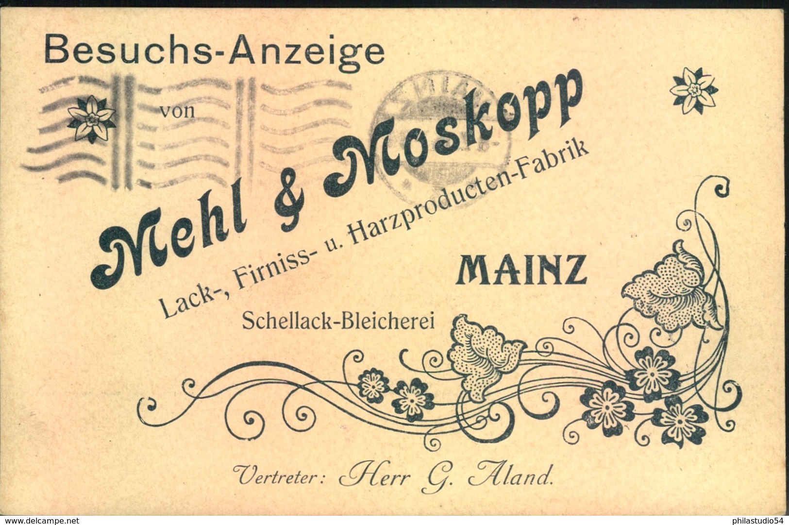 1805, MAINZ: Bickerdicke Maschinenstempel Auf Toller Besuchs-Anzeige - Máquinas Franqueo (EMA)